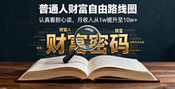 某付费文:普通人财富自由路线图,认真看耐心读,月收入从1w提升至10w+
